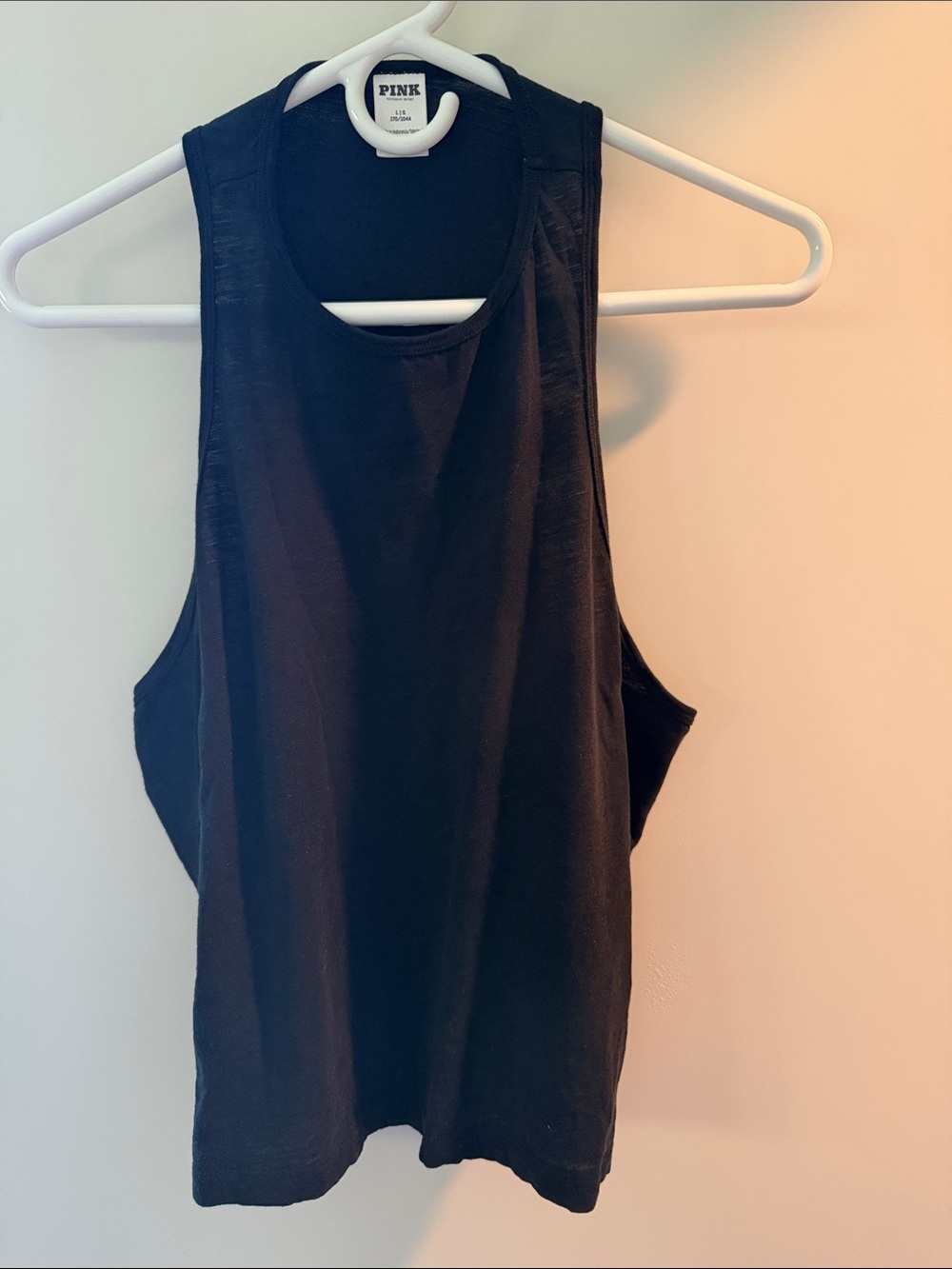 PINK Victoria's Secret Black Racerback Muscle Tank